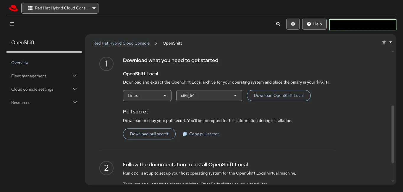 Download OpenShift Local